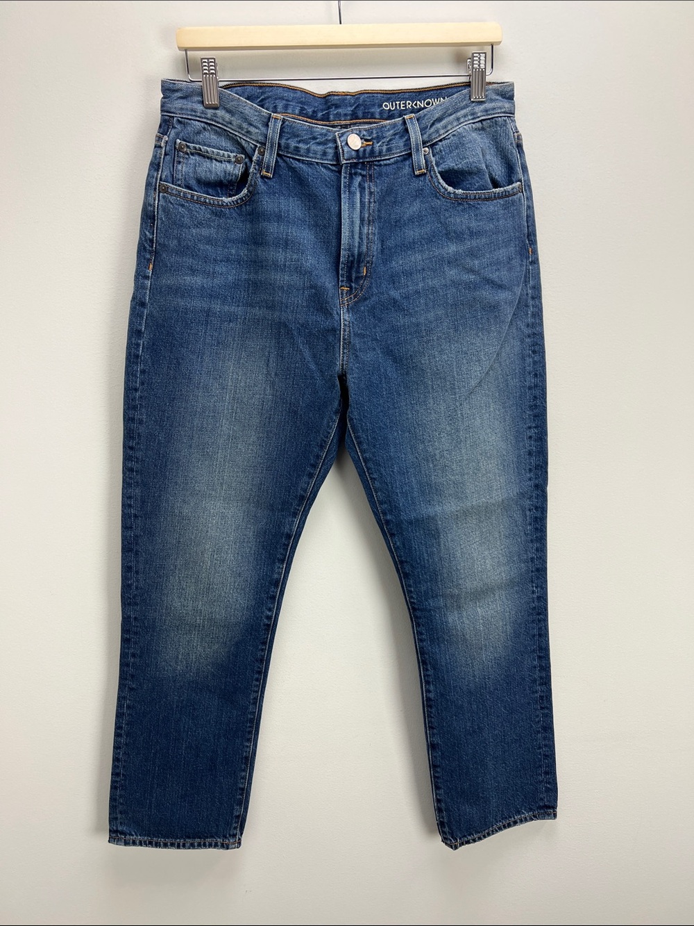 Outerknown SEA Jeans Dune High Rise Slim Fit Womens 30 Made in USA Organic